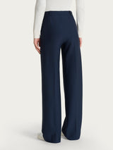 Pantalone a palazzo con tasche in Compact Blu Donna - Ragno