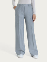 Pantalone a palazzo con tasche in Compact Neri Donna - Ragno