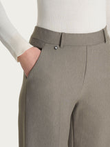 Pantalones Palazzo con bolsillos en Compact Gris para mujer - Ragno