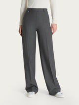 Pantalone a palazzo con tasche in Compact Neri Donna - Ragno