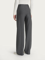 Pantalone a palazzo con tasche in Compact Neri Donna - Ragno