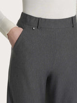 Pantalone a palazzo con tasche in Compact Neri Donna - Ragno