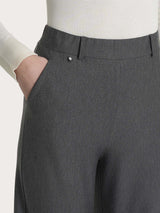 Pantalone a palazzo con tasche in Compact Neri Donna - Ragno