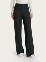 Pantalone a palazzo con tasche in Compact Neri Donna - Ragno