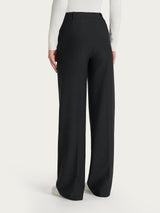 Pantalón Palazzo con bolsillos en Compact Negro para mujer - Ragno