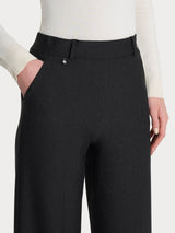 Pantalón Palazzo con bolsillos en Compact Negro para mujer - Ragno