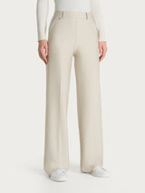 Pantalone a palazzo con tasche in Compact Bianchi Donna - Ragno