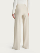 Pantalone a palazzo con tasche in Compact Bianchi Donna - Ragno