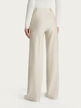 Pantalone a palazzo con tasche in Compact Bianchi Donna - Ragno