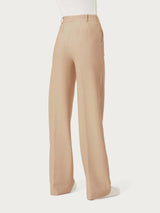 Pantalone a palazzo con tasche in Compact Marroni Donna - Ragno