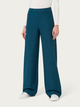 Pantalone a palazzo con tasche in Compact Blu Donna - Ragno