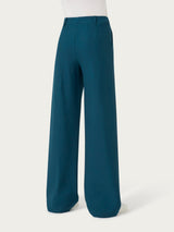 Pantalone a palazzo con tasche in Compact Blu Donna - Ragno