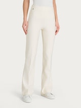 Pantalone flare in tessuto Compact Bianchi Donna - Ragno