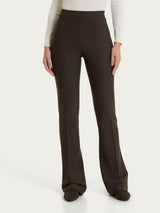 Pantalone flare in Compact Marroni Donna - Ragno