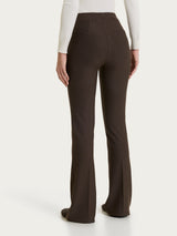 Pantalone flare in Compact Marroni Donna - Ragno