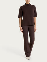 Pantalone flare in Compact Marroni Donna - Ragno