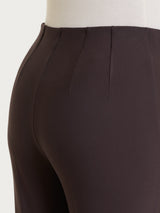 Pantalone a gamba dritta in Compact Marroni Donna - Ragno