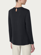 Blusa girocollo in misto viscosa - - Ragno