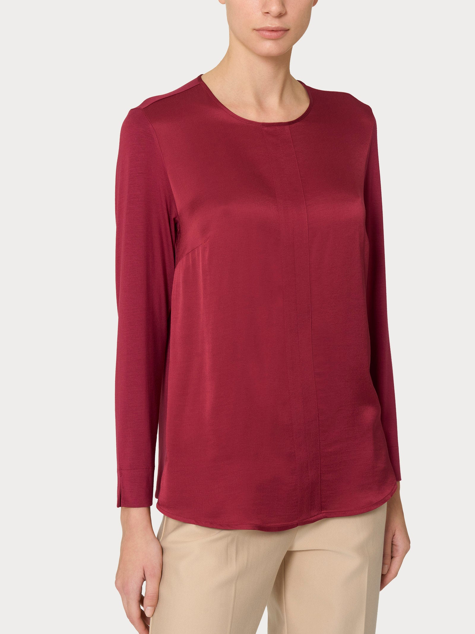 RAGNO T-Shirt Donna Con Manica 3/4 In Misto Viscosa – Scollo A Barchetta, Vestibilità Soft, Colore Rosa, Taglia Unica