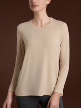 Maglietta girocollo in Jersey Strech Winter Viscosa Grigi Donna - Ragno