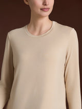 Maglietta girocollo in Jersey Strech Winter Viscosa Grigi Donna - Ragno
