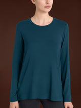 Maglietta girocollo in Eco Viscosa Blu Donna - Ragno