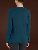Maglietta girocollo in Jersey Strech Winter Viscosa Blu Donna - Ragno