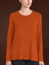 Maglietta girocollo in Eco Viscosa Arancioni Donna - Ragno