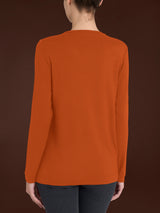 Maglietta girocollo in Jersey Strech Winter Viscosa Arancioni Donna - Ragno