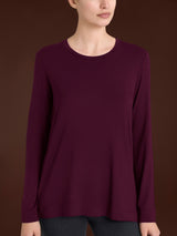 Maglietta girocollo in Jersey Strech Winter Viscosa Viola Donna - Ragno
