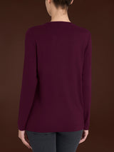 Maglietta girocollo in Jersey Strech Winter Viscosa Viola Donna - Ragno