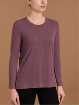 Maglietta girocollo in Jersey Strech Winter Viscosa Viola Donna - Ragno