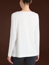 Maglietta con collo a barchetta in Jersey Strech Winter Viscosa Grigi Donna - Ragno
