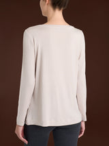 Maglietta con collo a barchetta in Jersey Strech Winter Viscosa Grigi Donna - Ragno