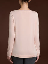 Maglietta con collo a barchetta in Eco Viscosa Rosa Donna - Ragno