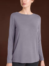 Maglietta con collo a barchetta in Jersey Strech Winter Viscosa Rosa Donna - Ragno