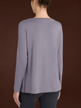 Maglietta con collo a barchetta in Jersey Strech Winter Viscosa Rosa Donna - Ragno