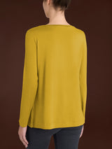 Maglietta con collo a barchetta in Eco Viscosa Gialli Donna - Ragno