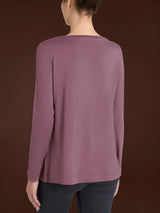 Maglietta con collo a barchetta in Jersey Strech Winter Viscosa Rosa Donna - Ragno