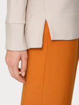 Felpa con collo a barchetta in Eco techno Fleece Bianchi Donna - Ragno