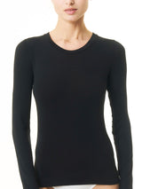 Maglietta girocollo in filato Tenderwool Neri Donna - Ragno