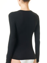 Maglietta girocollo in Tenderwool (86% Modal - 8% Lana Cashmere) Marroni Donna - Ragno