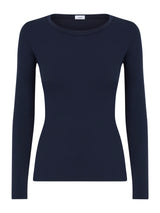Maglietta girocollo in filato Tenderwool Blu Donna - Ragno
