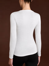 Maglietta girocollo in Tenderwool (86% Modal - 8% Lana Cashmere) Grigi Donna - Ragno