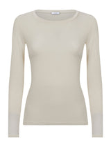 Maglietta girocollo in Tenderwool (86% Modal - 8% Lana Cashmere) Grigi Donna - Ragno