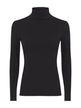 Maglietta con collo dolcevita in Tenderwool (86% Modal - 8% Lana Cashmere) Neri Donna - Ragno