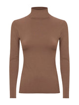 Maglietta con collo dolcevita in Tenderwool (86% Modal - 8% Lana Cashmere) Marroni Donna - Ragno