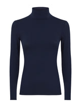 Maglietta con collo dolcevita in Tenderwool (86% Modal - 8% Lana Cashmere) Blu Donna - Ragno