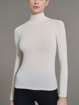 Maglietta con collo dolcevita in Tenderwool (86% Modal - 8% Lana Cashmere) Grigi Donna - Ragno