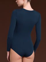 Body girocollo con manica lunga in tenderwool Blu Donna - Ragno
